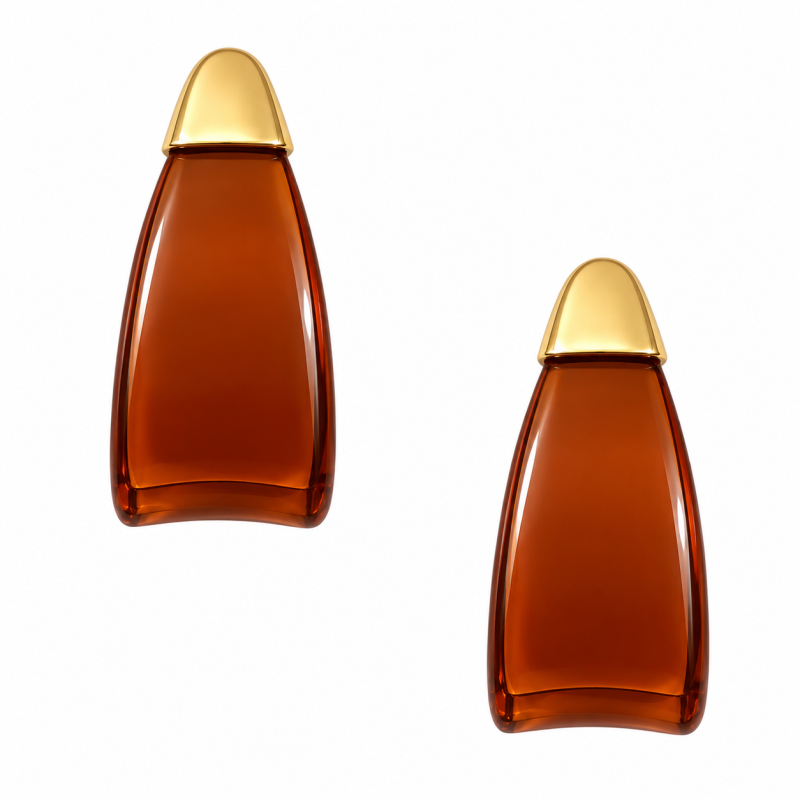 RESIN EARRINGS - BROWN 