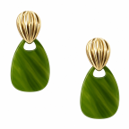 RESIN DROP EARRINGS - OLIVE 