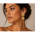 FLOWER EARRINGS - GOLD 