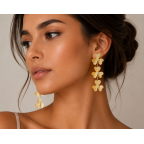 FLOWER EARRINGS - GOLD 