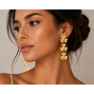 FLOWER EARRINGS - GOLD 