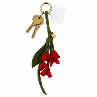 FLOWER KEYCHAIN CHARM - RED 