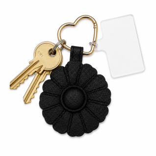 MAGNETIC FLOWER KEYCHAIN - BLACK 