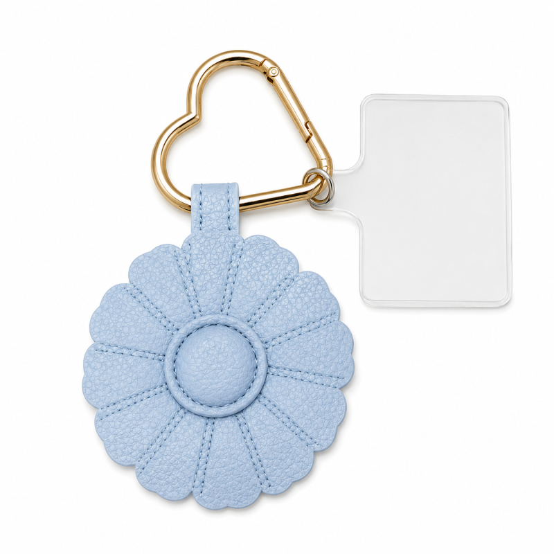 MAGNETIC FLOWER KEYCHAIN - BLUE 