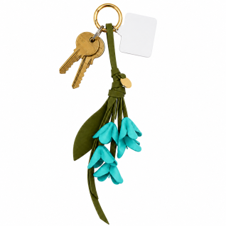 FLOWER KEYCHAIN CHARM - TURQUOISE