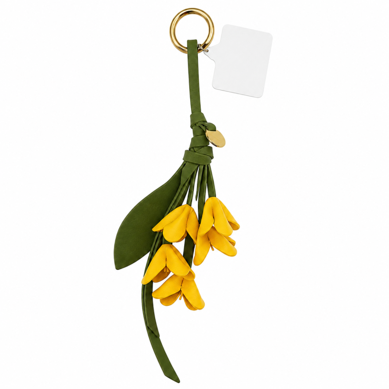 FLOWER KEYCHAIN CHARM - YELLOW 