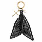 SILK BAG CHARM - BLACK 