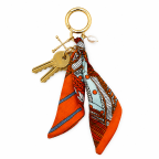 SILK BAG CHARM - ORANGE 