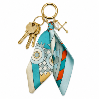 SILK BAG CHARM - TURQUOISE 