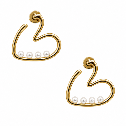 HEART PEARL - EARRINGS 