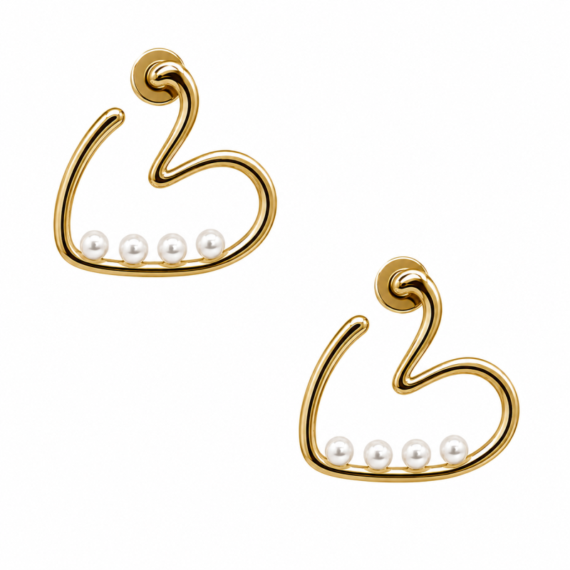 HEART PEARL - EARRINGS 