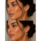 PEARL HOOP SET - EARRINGS 