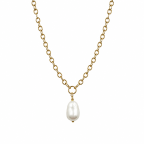 PEARL NECKLACE - GOLD DIPPED 
