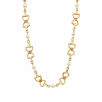 HORSEBIT PEARL NECKLACE - GOLD DIPPED 