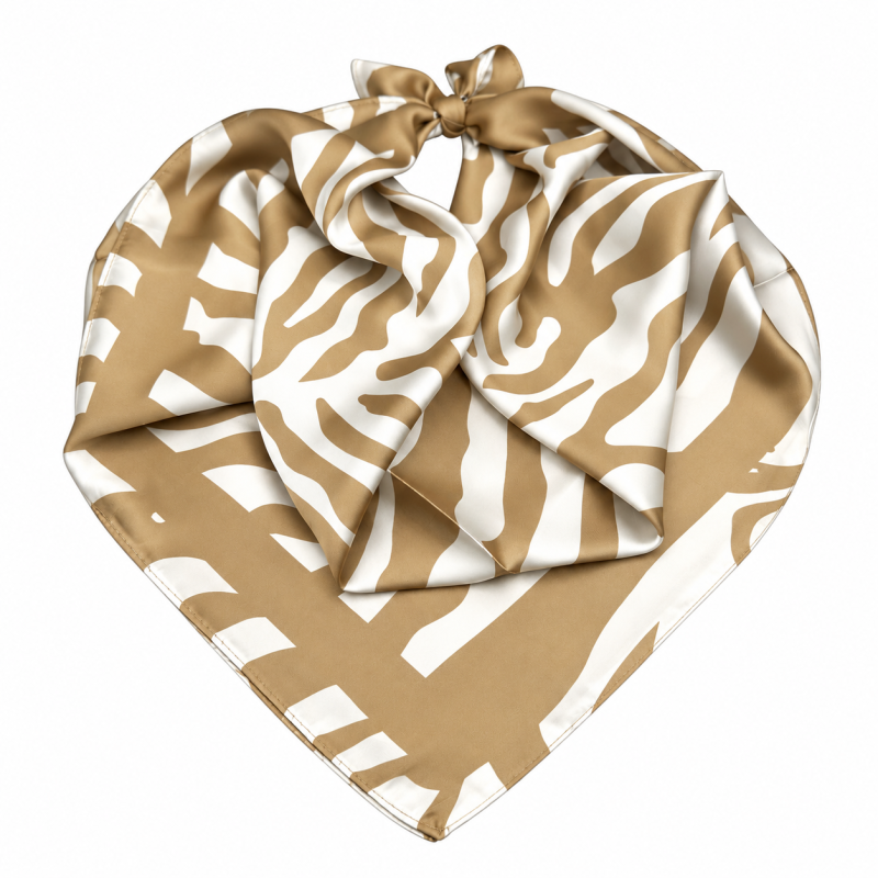SILK SCARF - BEIGE 