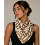 SILK SCARF - BEIGE 