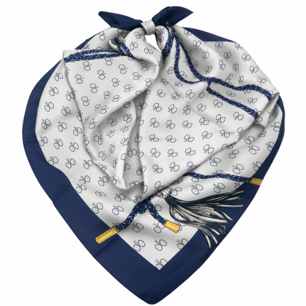 SILK SCARF - BLUE 