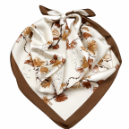 SILK SCARF - BROWN 