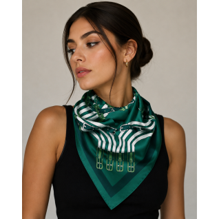 SILK SCARF - GREEN 