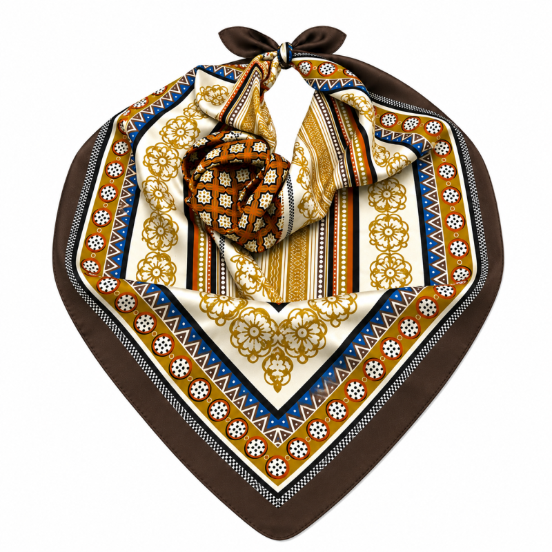 SILK SCARF - MUSTARD 
