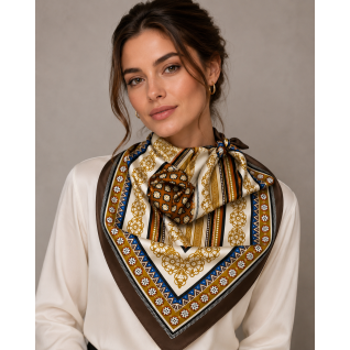 SILK SCARF - MUSTARD 
