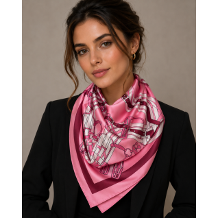 SILK SCARF - PINK 