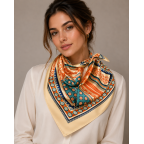 SILK SCARF - TURQUOISE 