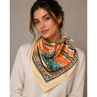 SILK SCARF - TURQUOISE 