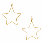  STAR FISHHOOK EARRINGS -GOLD  