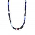 COLORFUL BEADED NECKLACE - BLUE MIX