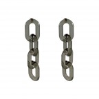 LINK PLASTIC CHAIN EARRINGS - BLACK 