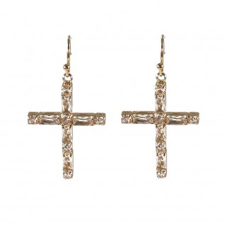 CROSS EARRINGS - SILVER