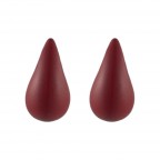 DROPLET EARRINGS - BURGUNDY 