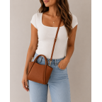 MINI CROSSBODY BAG - CAMEL 