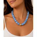 CHUNCKY NECKLACE - LIGHT BLUE 