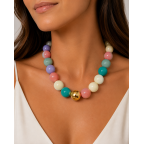 CHUNCKY NECKLACE - LIGHT MULTI 