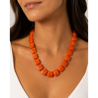 CHUNKY NECKLACE - ORANGE 
