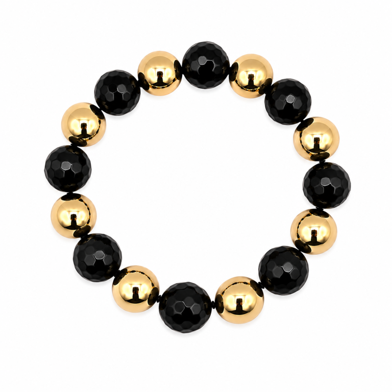 BEADED BRACELET - BLACK 