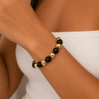 BEADED BRACELET - BLACK 