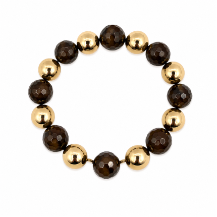 BEADED BRACELET - BROWN 