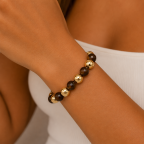 BEADED BRACELET - BROWN 