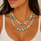 HEART RESIN NECKLACE - MULTI 