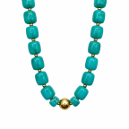 CHUNKY RESIN NECKLACE - TURQUOISE 