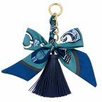 RIBBON BOW TASSEL - NAVY 