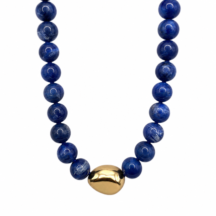 RESIN CHUNKY NECKLACE - BLUE