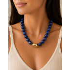 RESIN CHUNKY NECKLACE - BLUE