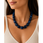 CHUNKY NECKLACE - NAVY 