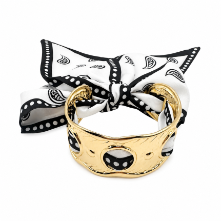 SCARF CUFF BRAELET - WHITE