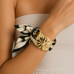 SCARF CUFF BRAELET - IVORY