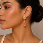 FLOWER EARRINGS - PINK 
